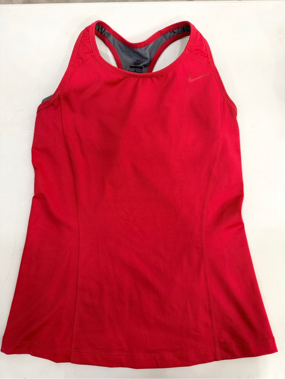 Nike Women’s Red Racerback Athletic Tank with Built-In Bra